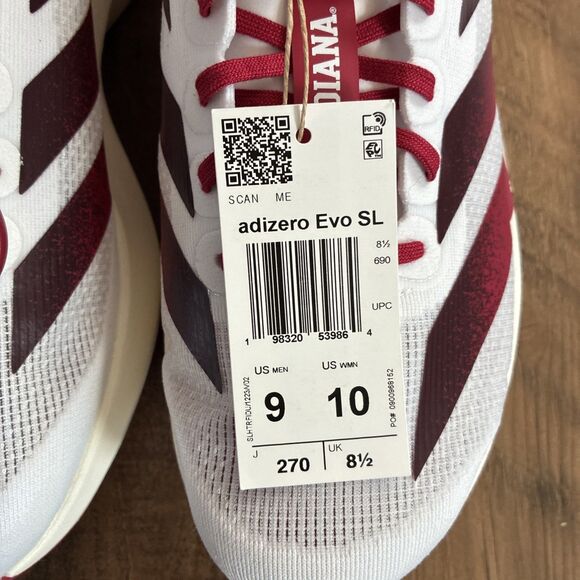 Adidas Adizero EVO SL Indiana Hoosiers IU Men’s Size 9 Running Shoes JQ4576 main image 6